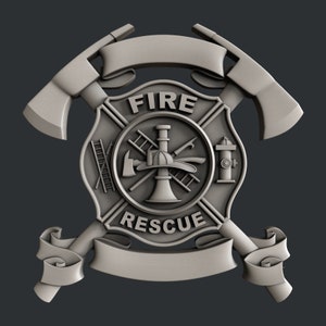 3d STL models for CNC or 3d printer Fire fighter