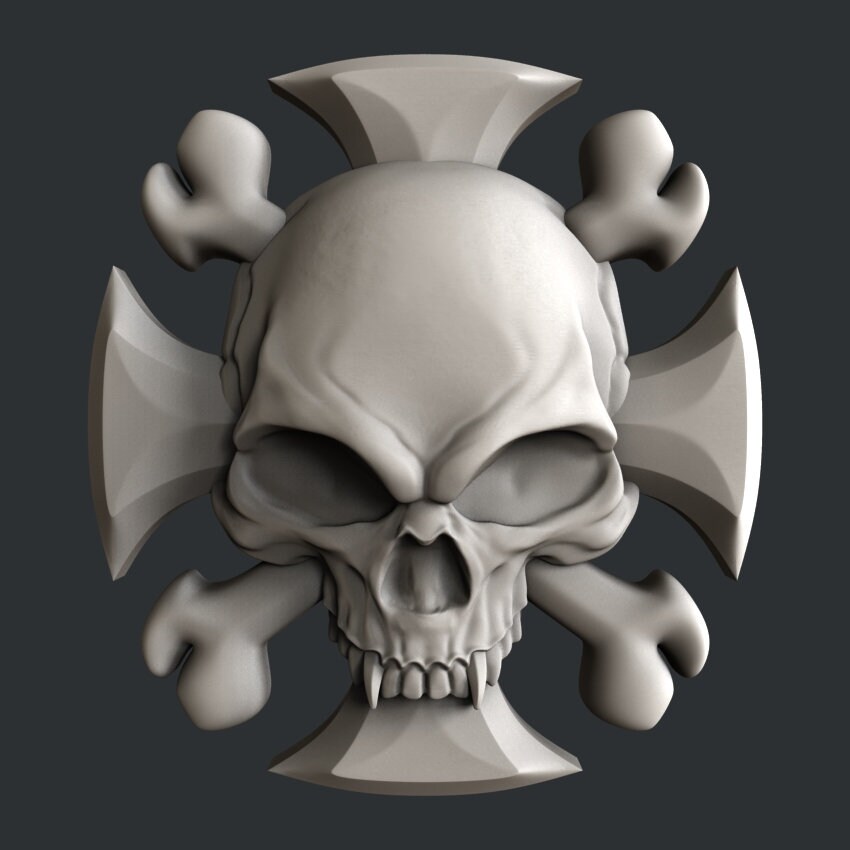 3d STL models for CNC skull Etsy