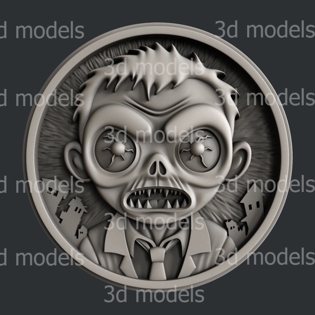 3d STL Models for CNC Router or 3d Printer Zombie P499 - Etsy