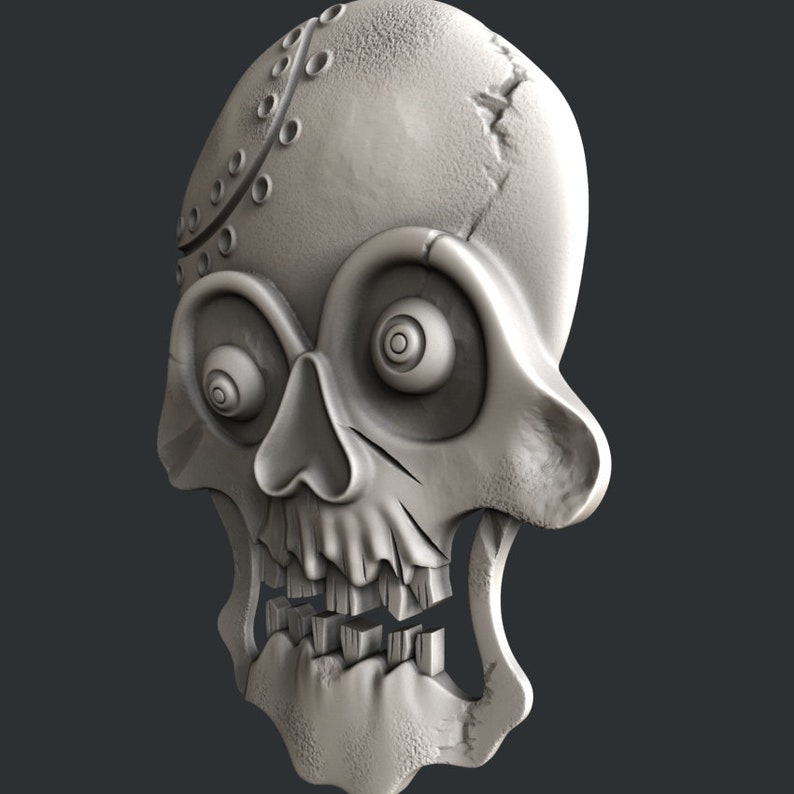 3d STL models for CNC skull Etsy