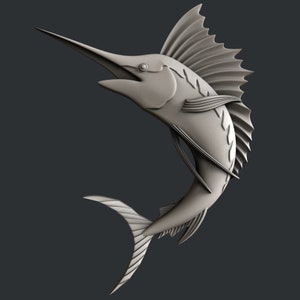 3d STL models for CNC swordfish