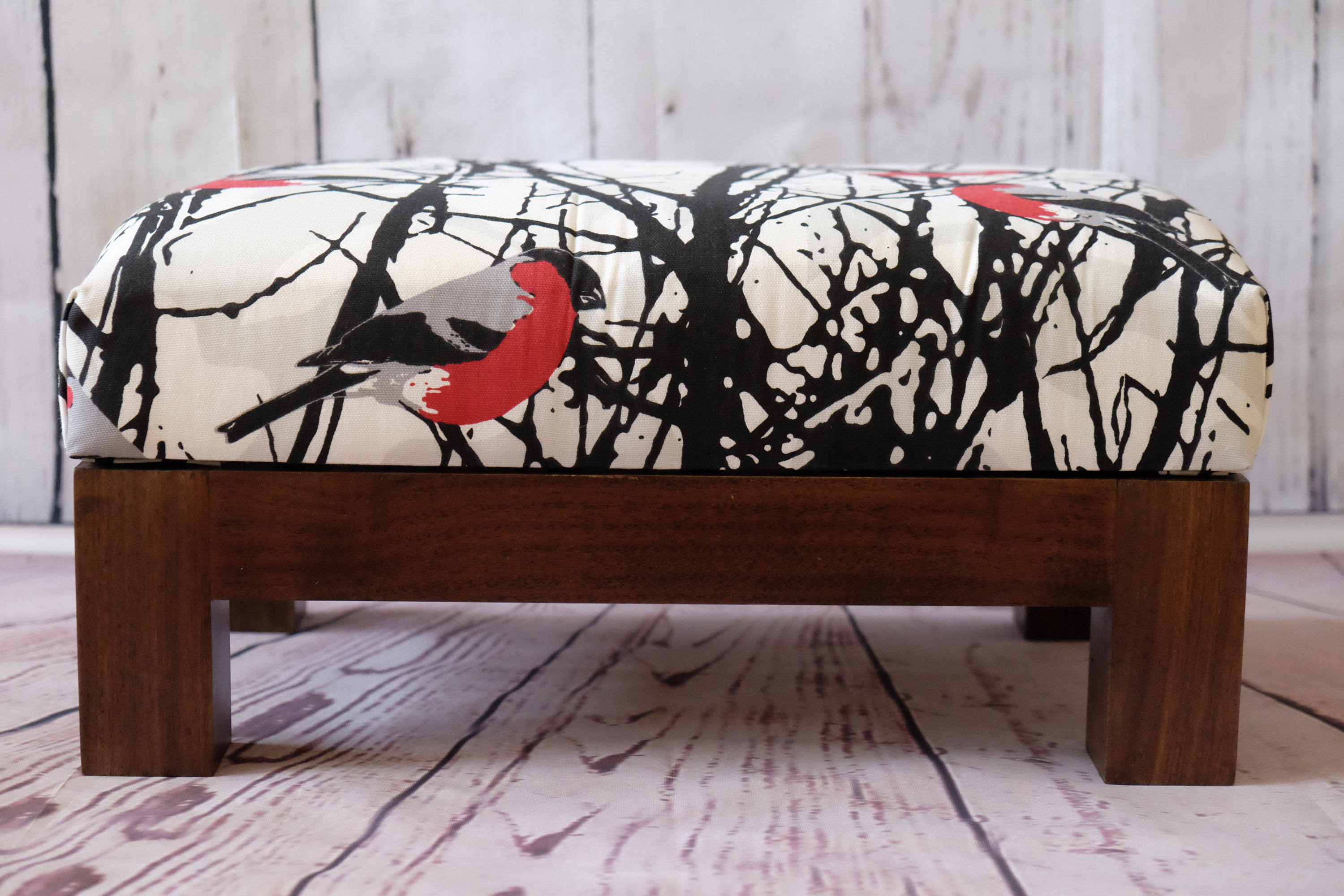 Small foot stool rustic chic home decor Foot stool ottoman