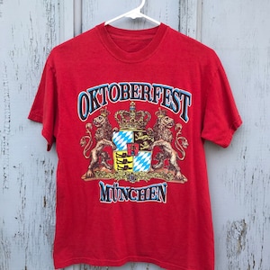 90s OKTOBERFEST MUNCHEN / Vintage Germany Beer Drinking Souvenir OKTOBERFEST Party Shirt Adult Size Extra Small
