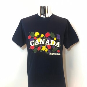 2000 NIAGARA FALLS Shirt / Vintage CANADA Chunky Graphic Colorful Leaves Niagara Falls Waterfall Souvenir Shirt Size Medium