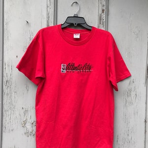 90s ATLANTIC CITY Souvenir Camiseta / Retro New Jersey Atlantic City Craps Gambling Souvenir Turismo Gambling Camisa Hombres Tamaño GRANDE