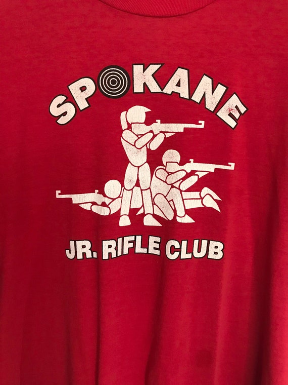 90s Spokane JR. RIFLE CLUB Graphic Tee Mens Size … - image 4
