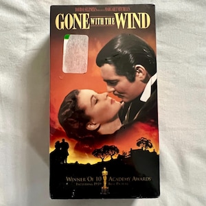 1998 SEALED Gone With The Wind VHS / Vintage 1939 Clark Gable Vivien Leigh Digitally Mastered Technicolor Movie VHS Like New Never Opened