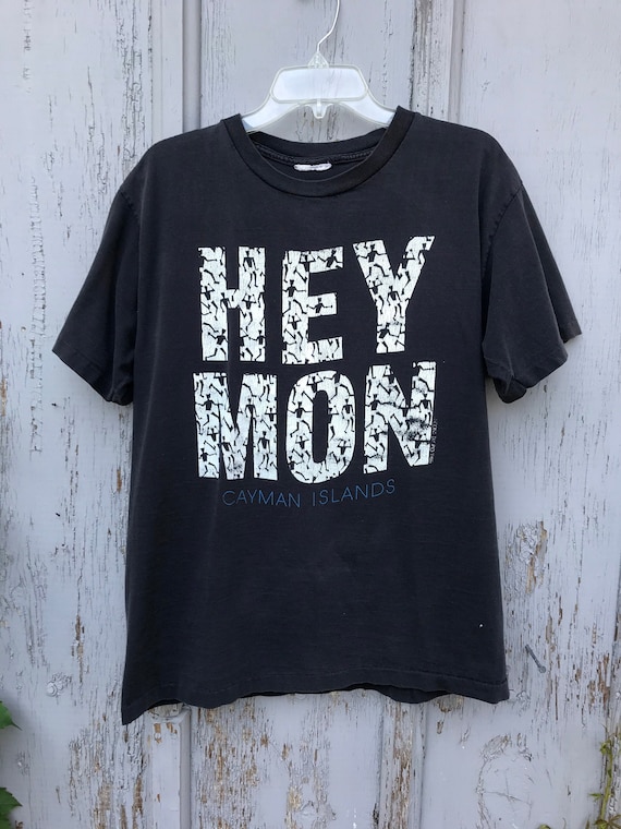 1986 CAYMAN Islands Shirt / Vintage HEY MON Boati… - image 1
