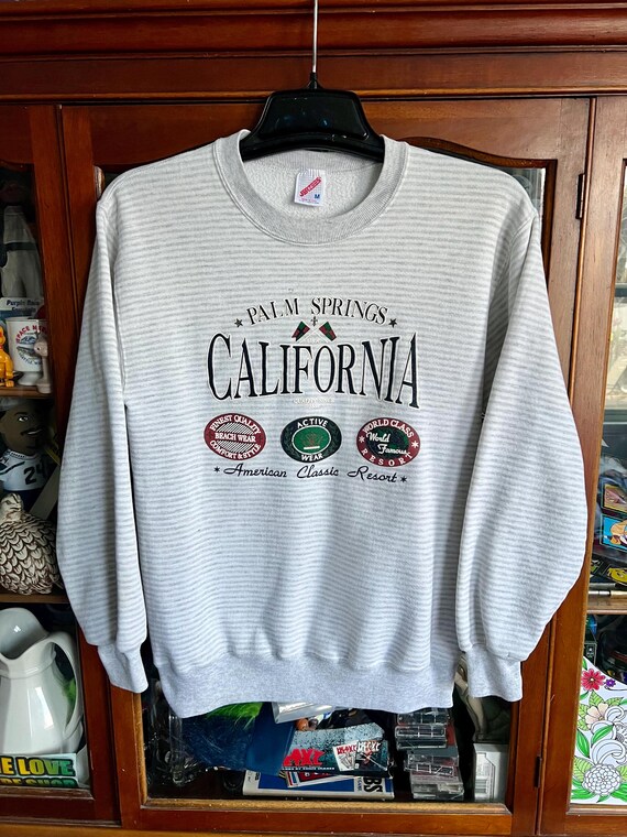 90s PALM SPRINGS Sweatshirt / Vintage CALIFORNIA World Class Famous Resort Beach Wear Crewneck Sweatshirt Size Medium View 5