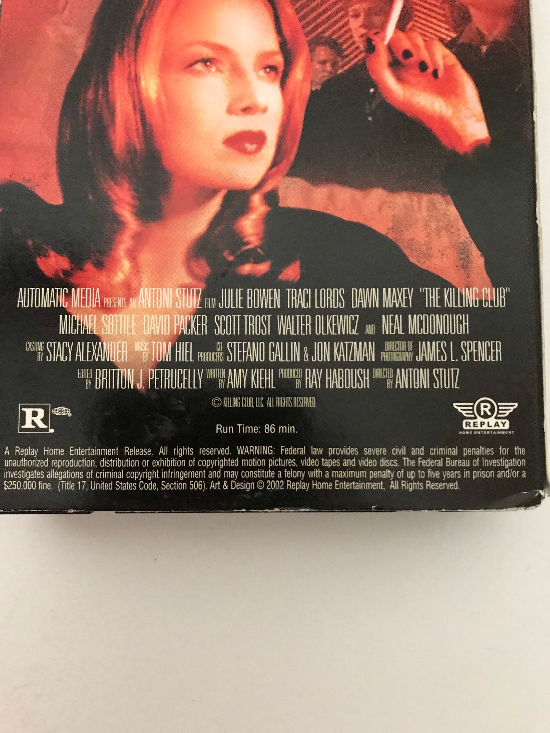 2002 the KILLING CLUB Tape on VHS / Vintage Thriller Murder