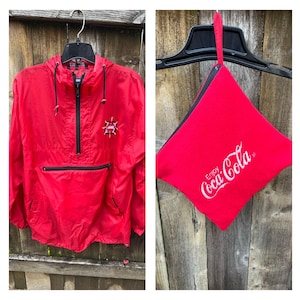 Coca Cola Windbreaker - Etsy Coca Cola Windbreaker - Etsy