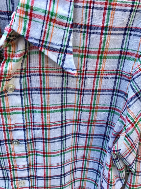 60s/70s LEVIS Plaid Shirt / Vintage Levis For GAL… - image 6