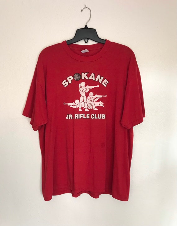 90s Spokane JR. RIFLE CLUB Graphic Tee Mens Size … - image 1