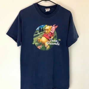 90s POOH Shirt / Vintage DISNEY Winnie the Pooh and Piglet “True Friends” Graphic Tee Womens Size SMALL
