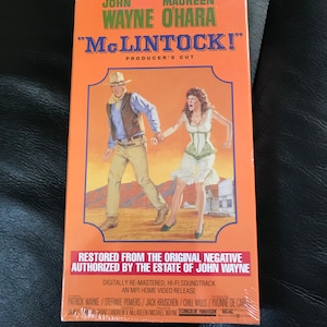 SEALED “McLintock!” VHS / 1993 Western Movie Producer’s Cut “McLintock!” John Wayne Maureen O’hara Like New Never Opened