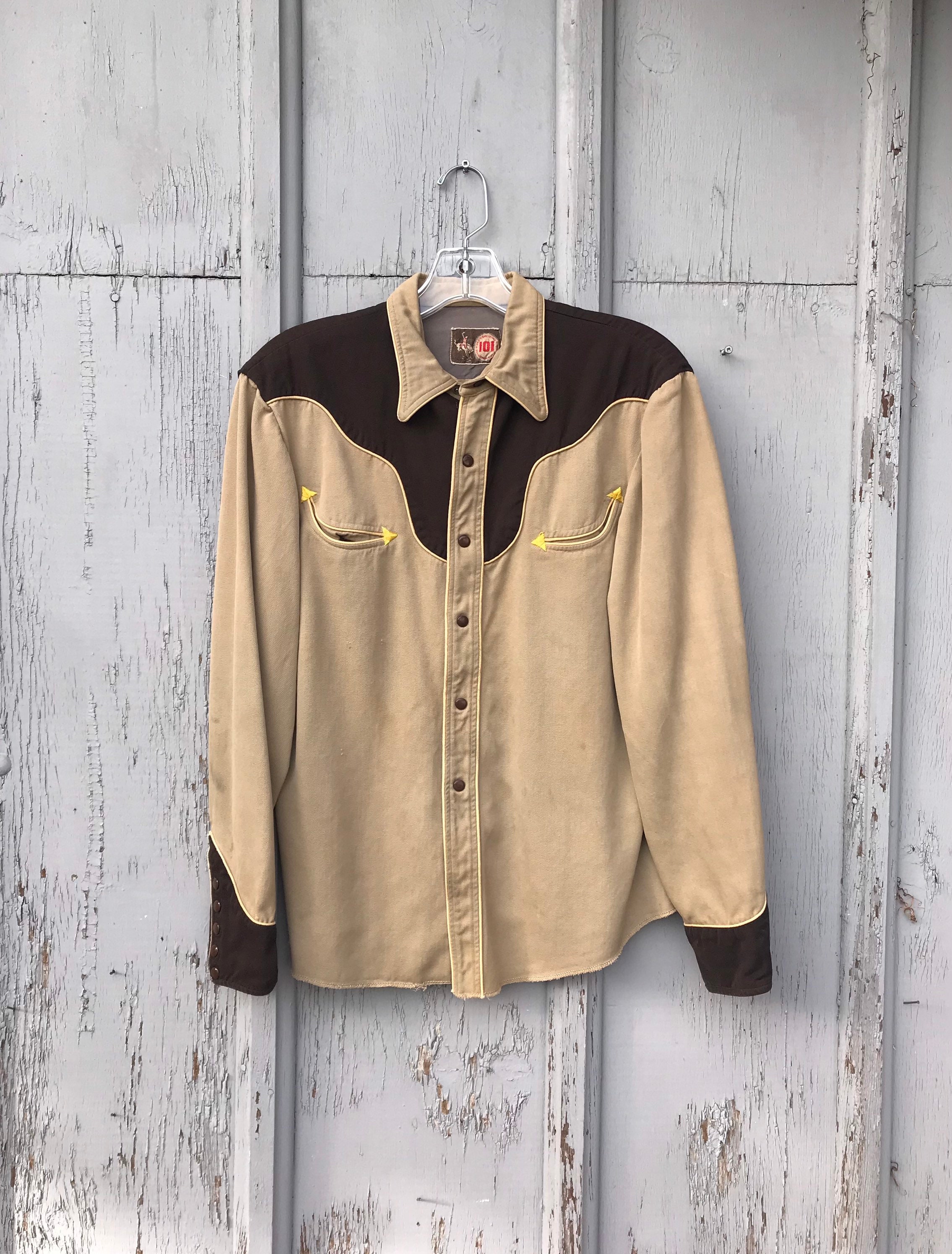50s/60s WESTERN Shirt / Vintage One-o-one 101 montgomery - Etsy