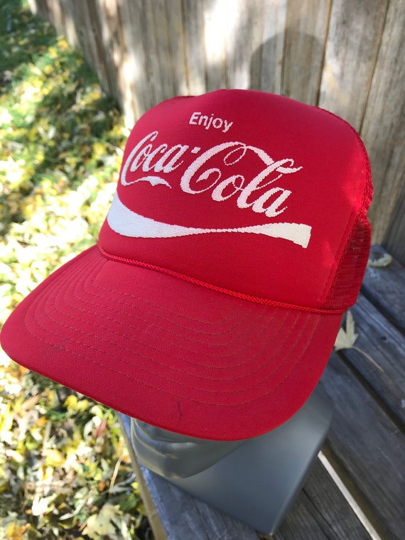Vintage Coca-Cola BIG X AJUSTABLE HAT Coca-Cola Coke Can Panel Stitched Aluminum Hat Cap Retro  main image 4