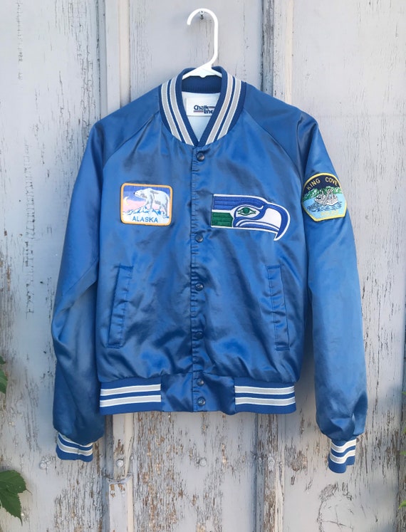 80s SEAHAWKS Satin Jacket / Vintage NFL Football S