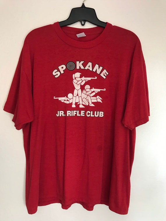 90s Spokane JR. RIFLE CLUB Graphic Tee Mens Size … - image 6