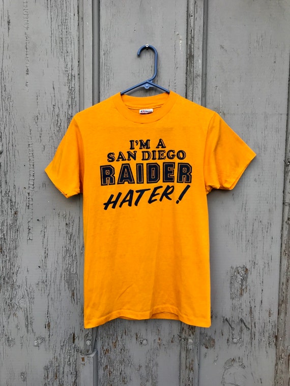 Rare Early 80s San Diego Raider Hater T Shirt / Vi