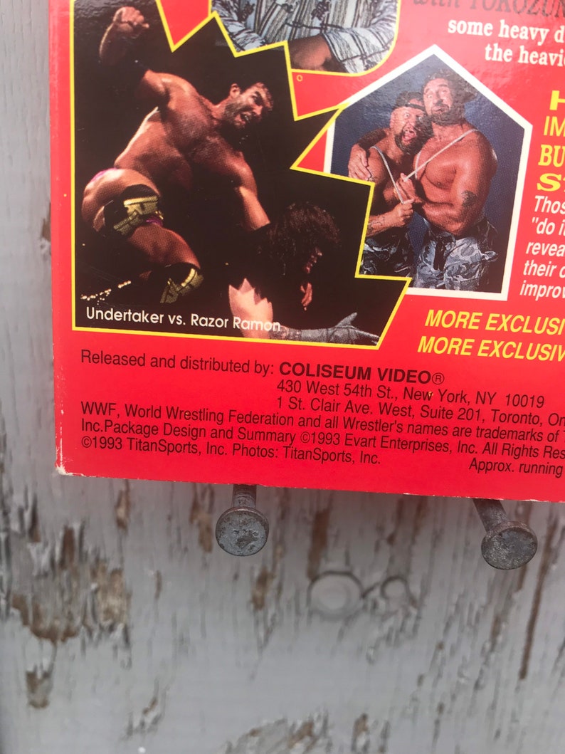 Undertaker Vs Razor Ramon 1993 WWF Smack ‘em Whack ‘em VHS / Vintage World Wrestling Federation ...