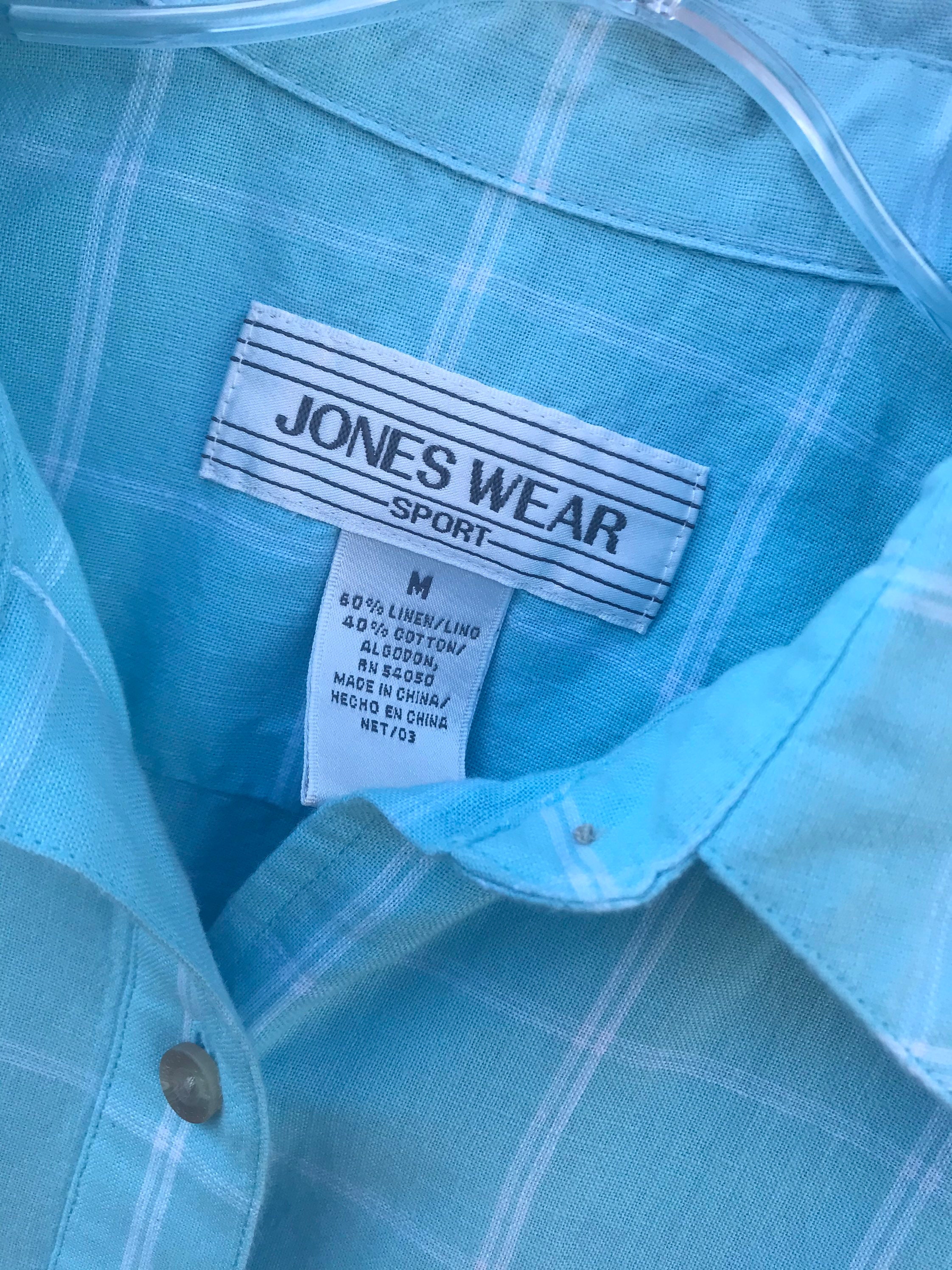 80s/90s JONES WEAR Sport Dress Shirt / Vintage Button up Etsy