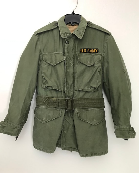 1963 M-51 VIETNAM Battle Worn Field Jacket Sateen Olive 1963 M-51 VIETNAM Battle Worn Field Jacket Sateen Olive