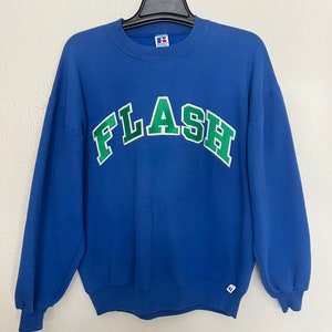 90s FLASH Sweatshirt / Vintage Stitched FLASH Crewneck Size XL