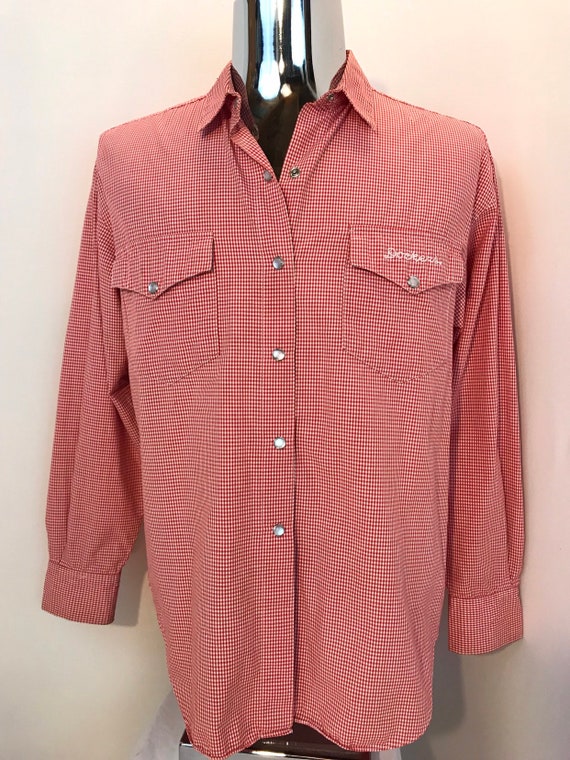 80s DOCKERS Western Dress Shirt / Vintage Pearl S… - image 4