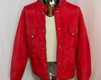 Sweet 80s Ski-Wear CHALET Original Lightweight Jacket / Vintage Shillers SAMCO Sportswear St. Paul Minnesota Ski Jacket Men&#39;s Size MEDIUM
