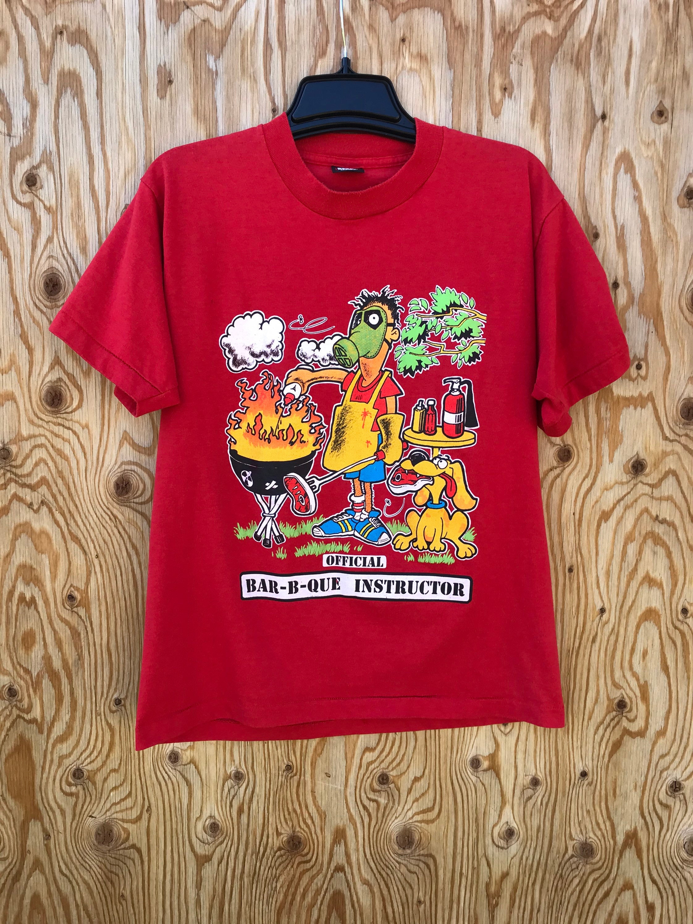 80年代の面白いバーベキューシャツ / ヴィンテージ公式バーベキュー