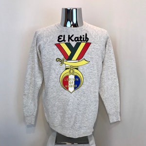 80s El Katif SHRINERS Legion of Honor Sweatshirt / Vintage Spokane Washington Shriners EL KATIF Freemason Members Sweatshirt Mens Medium