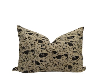 Mossy Green Block Print Pillow Cover, Olive Modern India Cushion