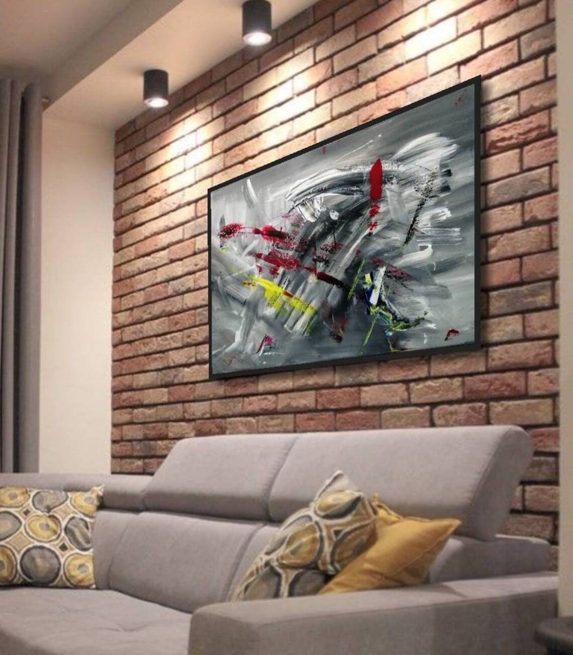 Abstract Original Painting living Room Painting canvas | Etsy