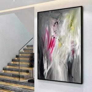 Abstract original painting|Colorful large painting |Pop art painting |Canvas original artwork Oversized painting