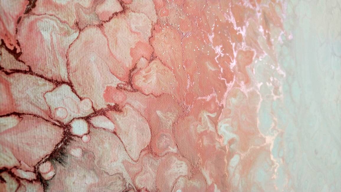 Abstract Painting dusty Pink Painting original Pastel Colors Etsy