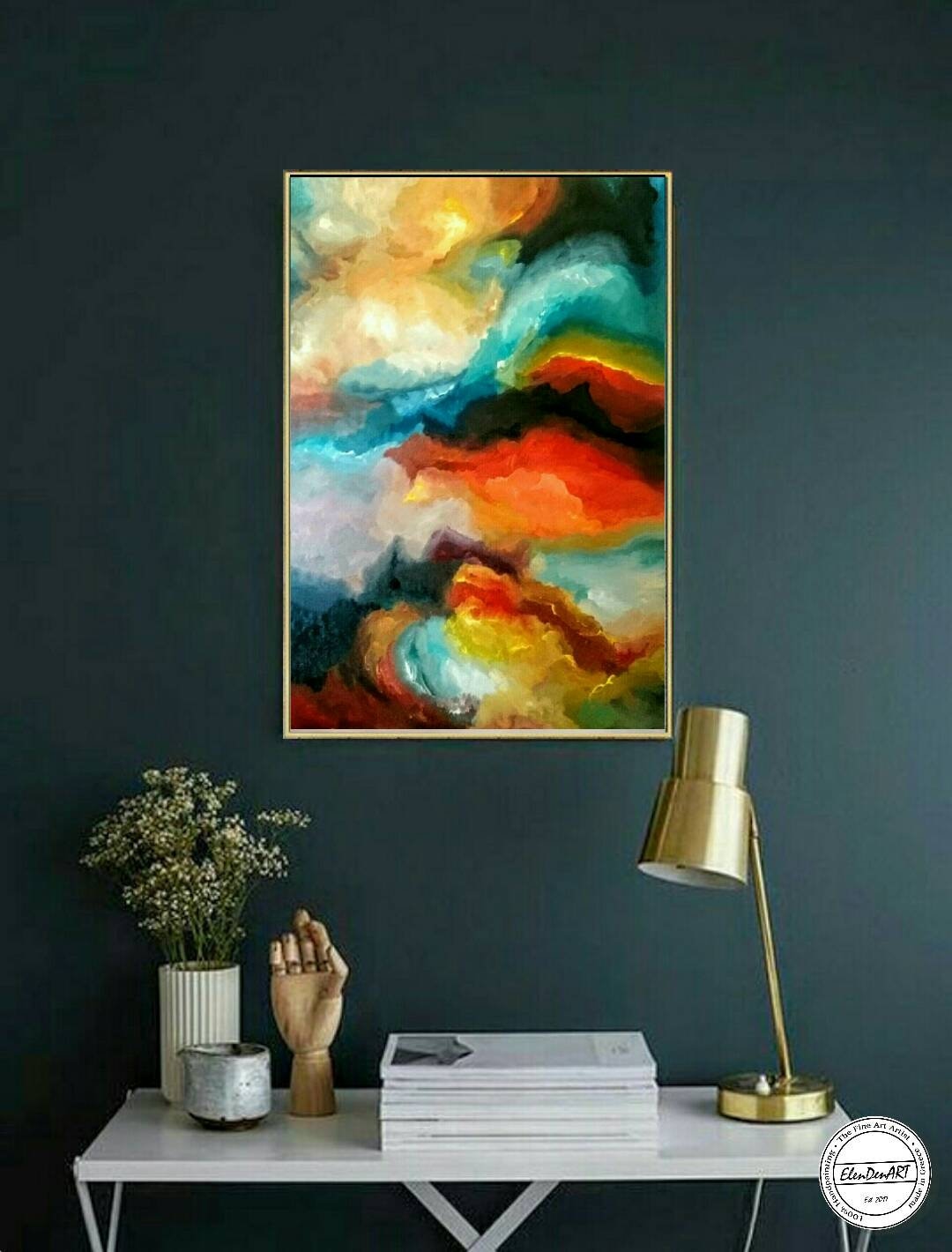 Free shipping Abstract original colorfull painting Gift Etsy