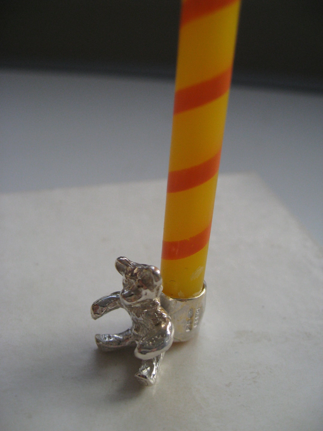 Silver Birthday Cake Candle Holder Etsy