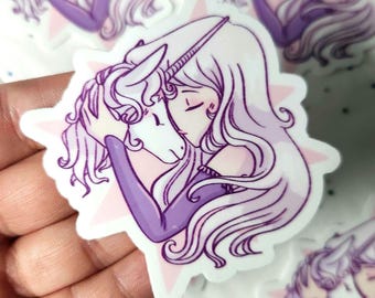 Pegatina del último unicornio/Pegatina de vinilo resistente al agua