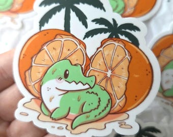 Orange Gator | Vinyl Waterproof Sticker