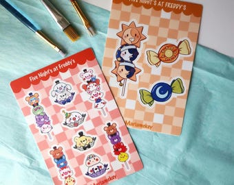 Hojas de pegatinas de FNAF / Pegatinas de vinilo impermeables