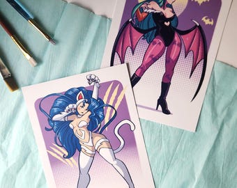 Estampados de Morrigan y Felicia