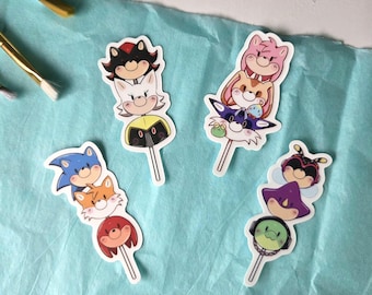 Pegatinas de Sonic Heros Dango / Pegatinas de vinilo impermeables