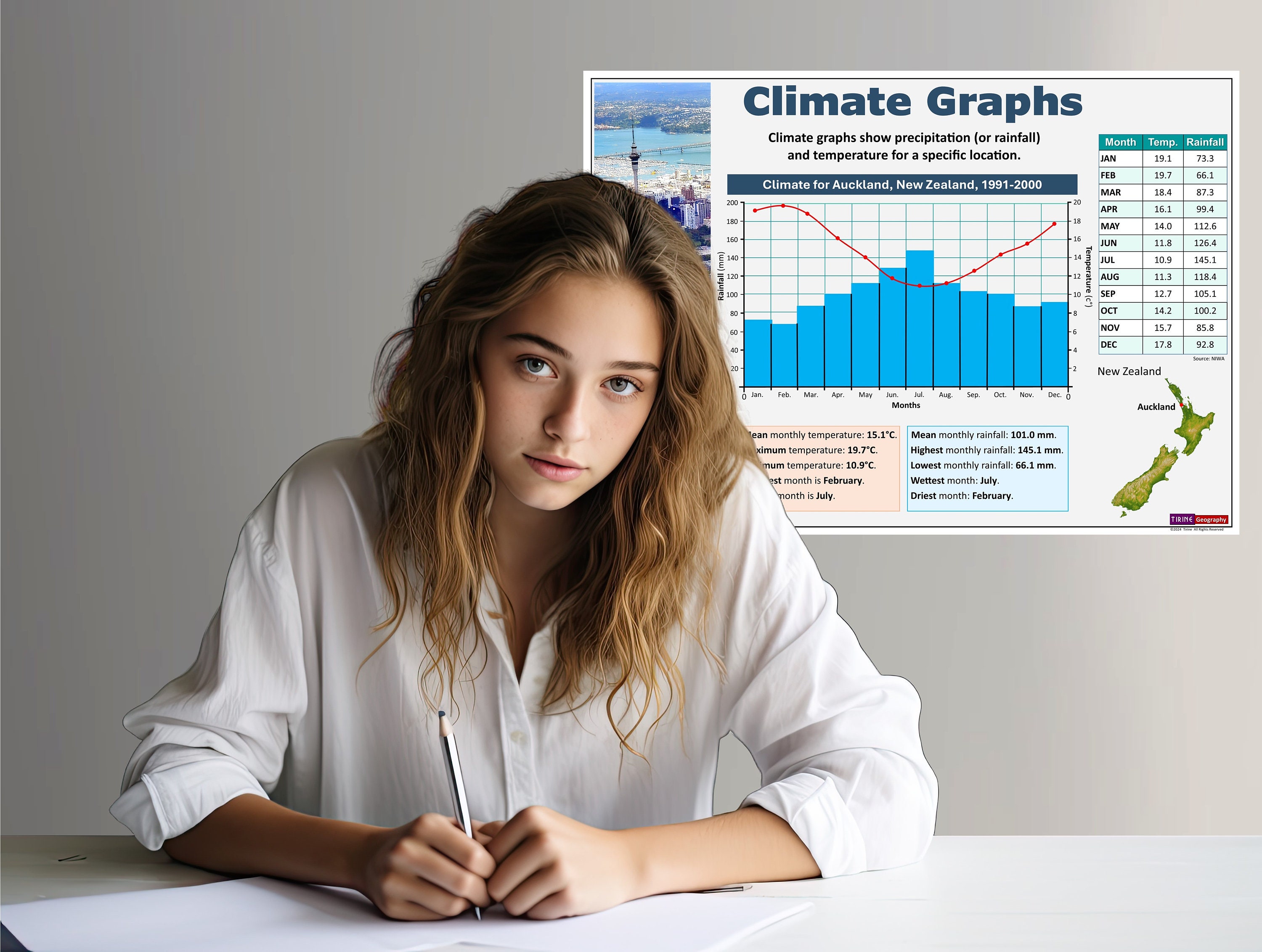 Climate Graphs Poster, High School Geography, Geography Skills ...
