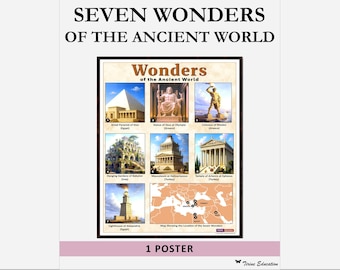 Ancient Wonders of the World Poster: History Classroom Decor (Digital Download)