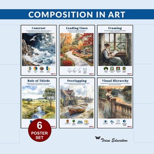 Art Classroom Posters: Composition Techniques Set