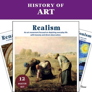 Kunstgeschichte Poster, Große Kunstbewegungen Bundle, Klassenzimmer Dekoration (Digitaler Download)