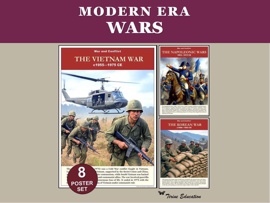 Modern Era Wars and Conflicts Posters: World History Classroom Decor ...