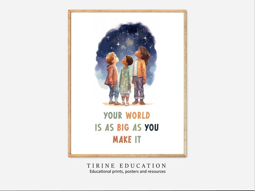 Inspirational Quote for Kids Printable Motivational Poster - Etsy