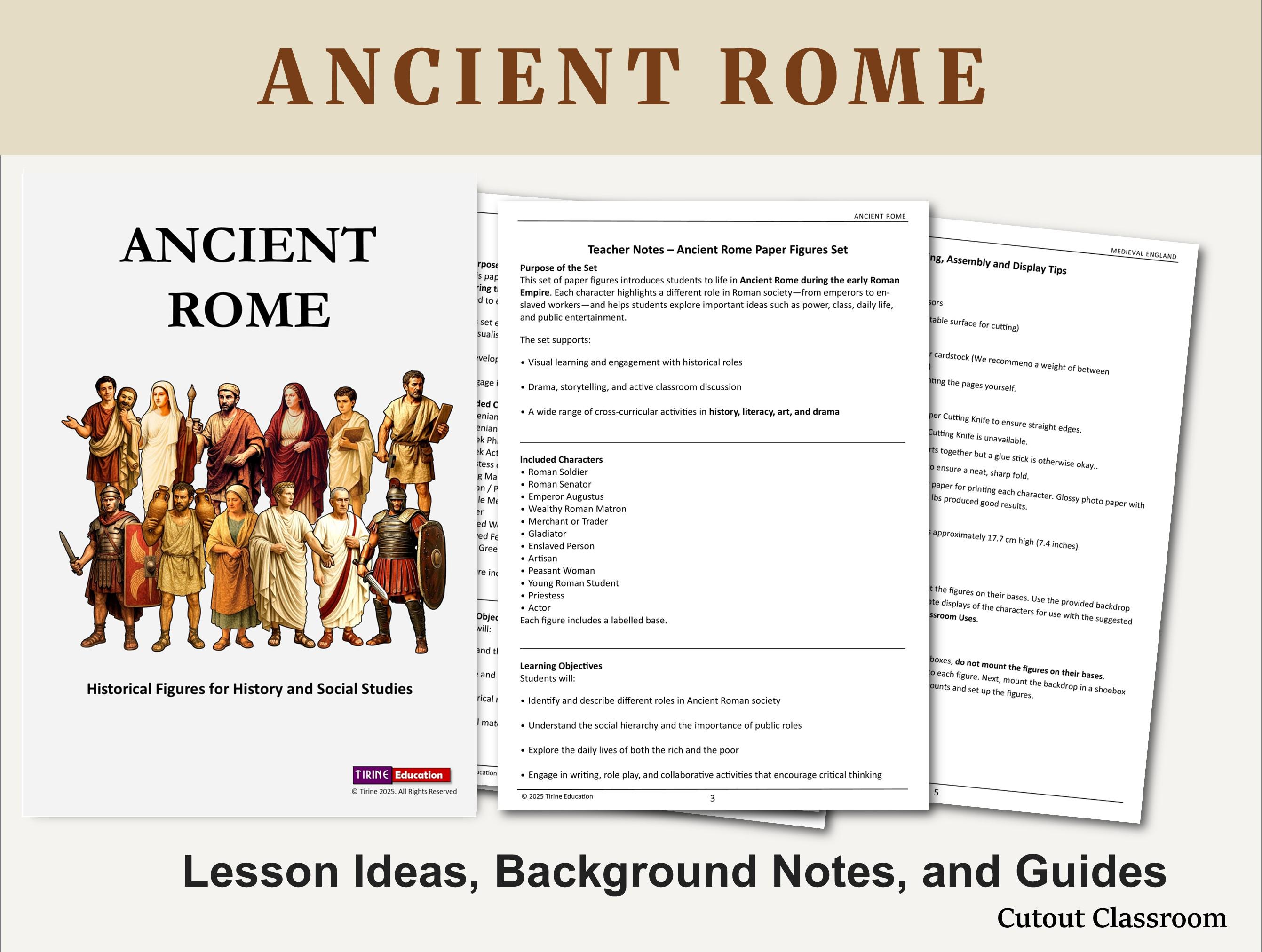 Ancient Rome Paper Model Set: Historical Figures & Diorama Scenes ...